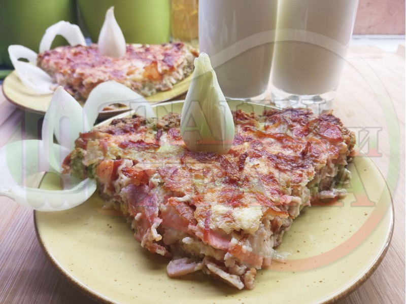 Българска хлебна плоска солена торта 