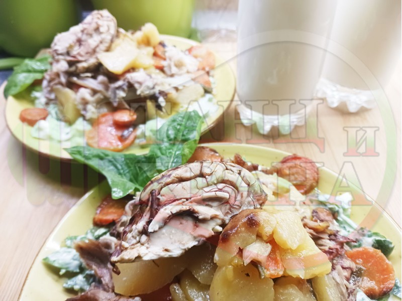 Българско млечно спаначено мозъчно мезе 