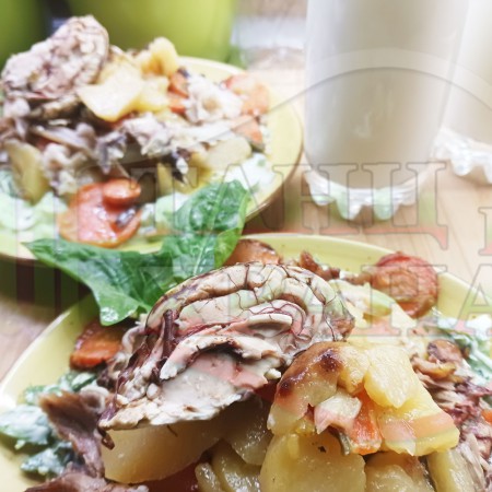 Българско млечно спаначено мозъчно мезе 