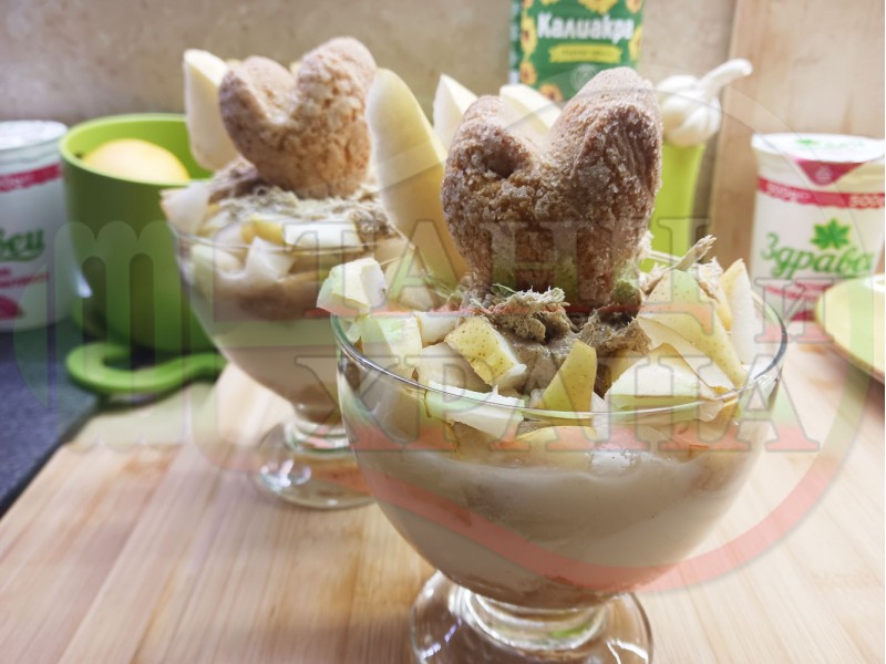 Български курабиен плодов млечен десерт 