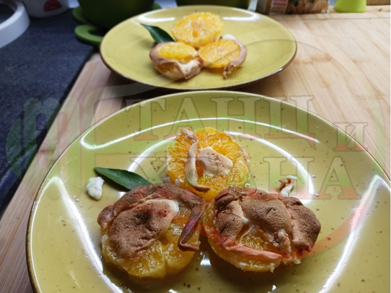 Белтъчен кремообразен плодов десерт 