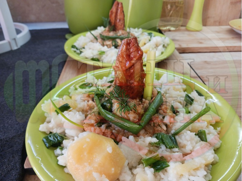 Ориз с картофи и риба 