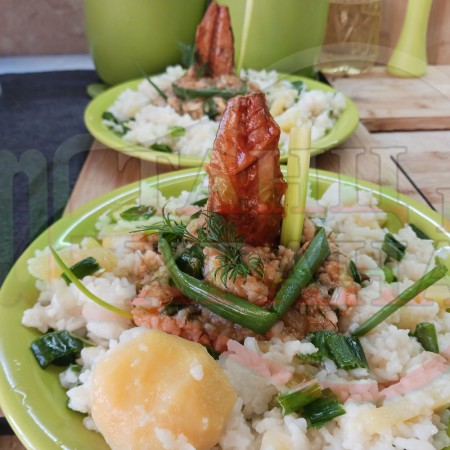 Ориз с картофи и риба 