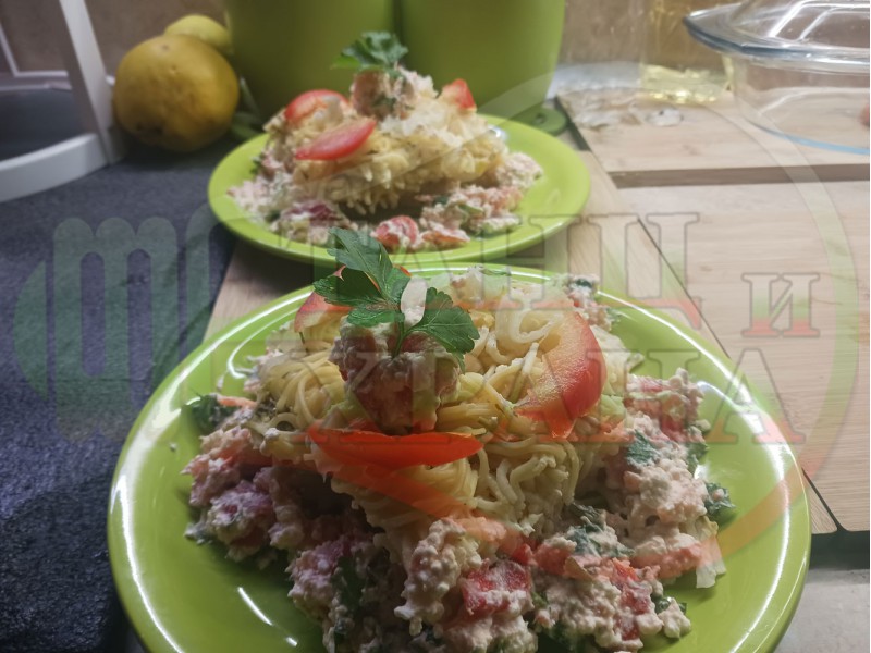 Български спагети на фурна 