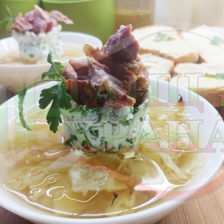 Българска зелева сладко солена супа 