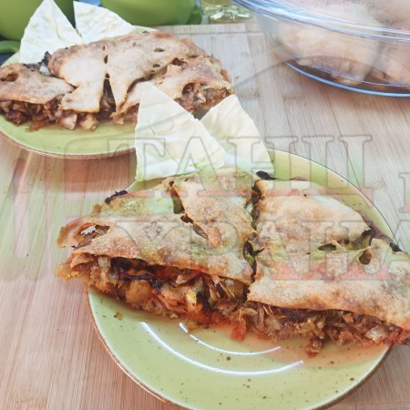 Българска зелева постна тънка пита 